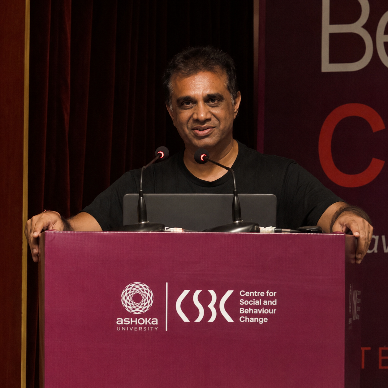 Anand Mallipudi speaking at CSBC Ashoka University